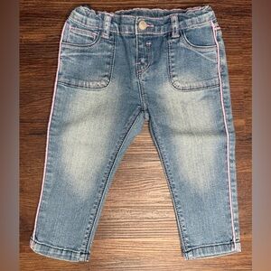 Kids Denim Jeans with Pink Stitching